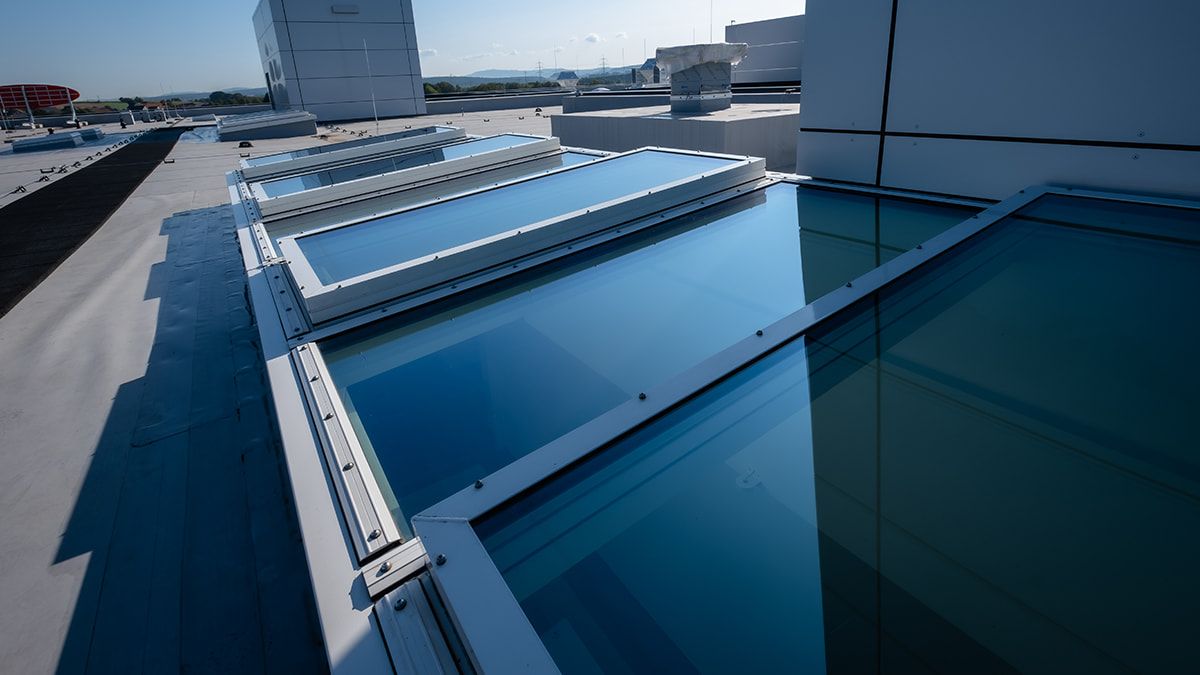 LAMILUX Rooflight Dome at the administration and production building in Neuhof