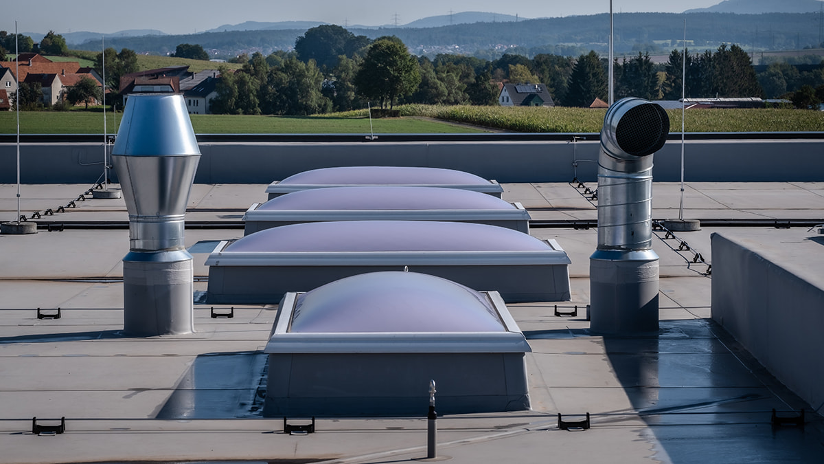 LAMILUX Rooflight Dome at the administration and production building in Neuhof