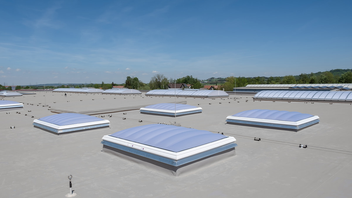 LAMILUX Rooflight Dome F100W at Unglehrt in Memmingen, Germany