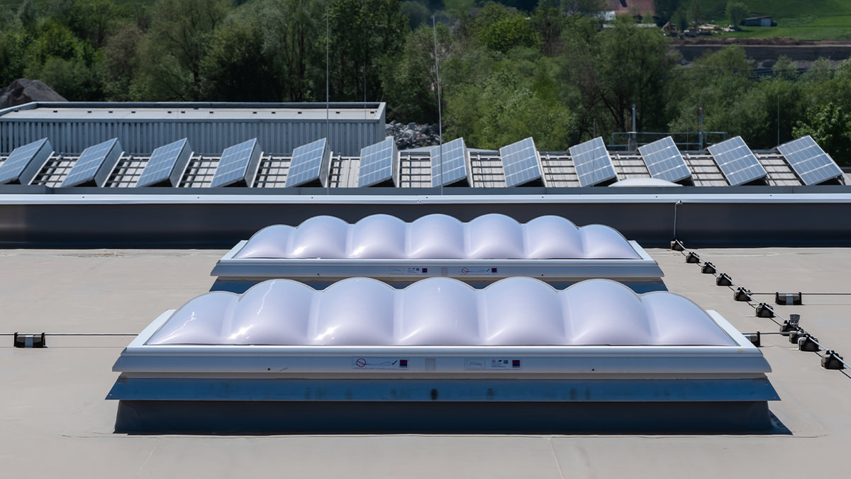 LAMILUX Rooflight Dome F100W at Unglehrt in Memmingen, Germany