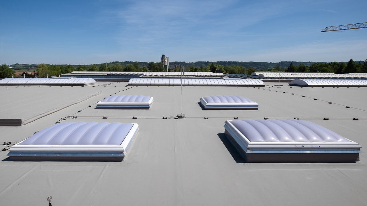 LAMILUX Rooflight Dome F100W at Unglehrt in Memmingen, Germany