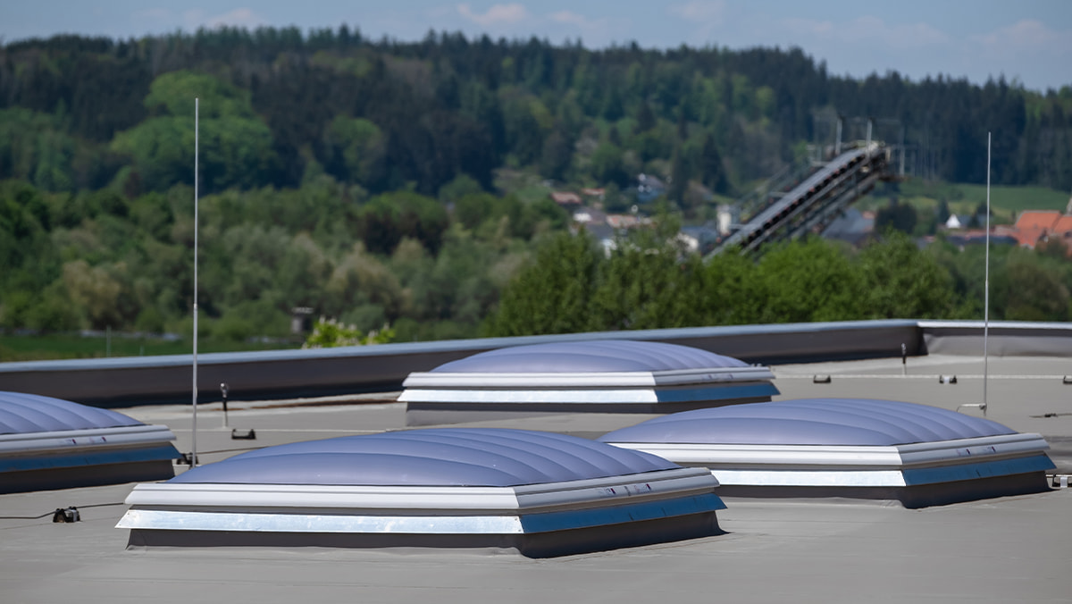 LAMILUX Rooflight Dome F100W at Unglehrt in Memmingen, Germany