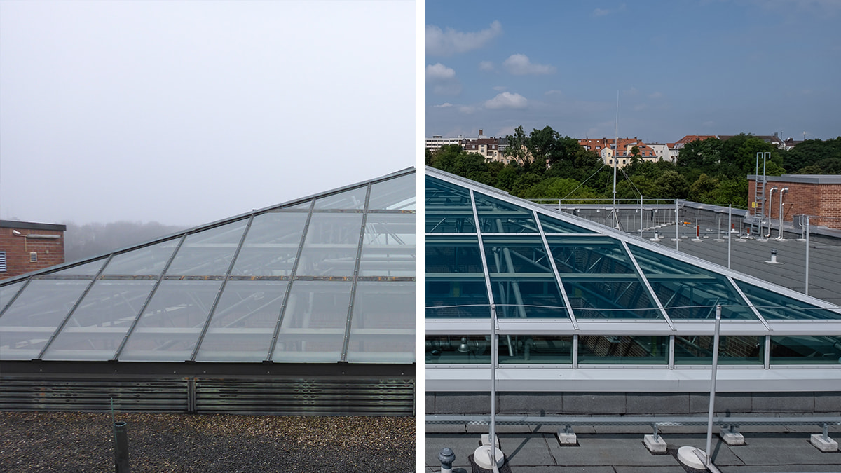 LAMILUX Renovation of the Dante Secondary School in Munich