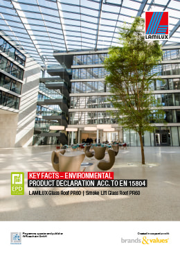 EPD Glass Roof PR60 | Smoke Lift Glass Roof PR60