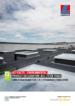 LAMILUX Glass Skylight F100 | FE | FE Passivhaus | Smoke Lift ME