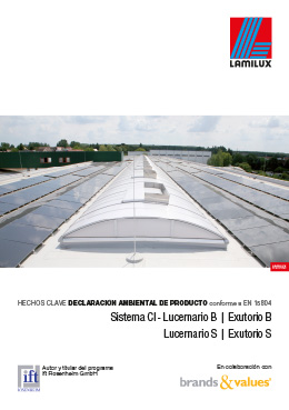 Sistema CI - Lucernario B | Exutorio B Lucernario S | Exutorio S